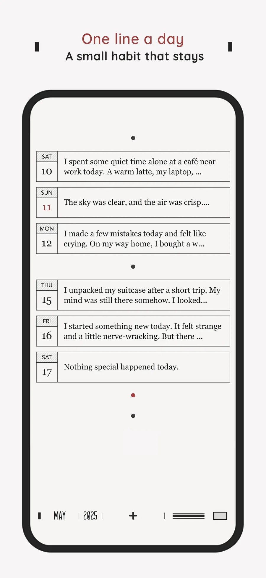 Daygram — Diary timeline